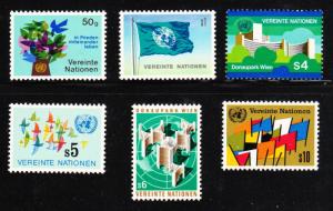 United Nations Vienna 1 -6  -  FVF MNH