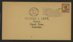 Canal Zone 72 Pre-FDC of Apr. 13, 1925, The Official FDC was April 15th, ECV $75-100 +