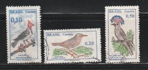 Brazil 1087-1089 Set U Birds