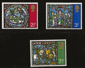 Great Britain Scott #661-63, Singles 1971 Complete Set FVF MNH