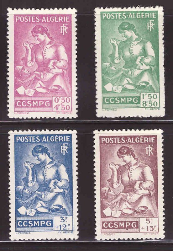 ALGERIA Scott B39-B42 MH* semi-postal stamp set 1943