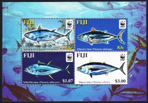 Fiji WWF Pacific Tunas MS 2004 MNH SC#1006 SG#MS1217 MI#Block 45 I