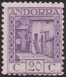 Andorra Spanish 1931 Sc 17a MNG(*) perf 11.5