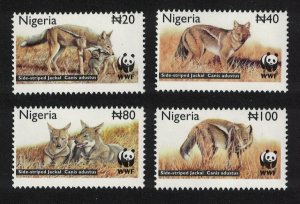 Nigeria WWF Side-striped Jackal 4v 2003 MNH SC#759-762 SG#809-812 MI#762-765