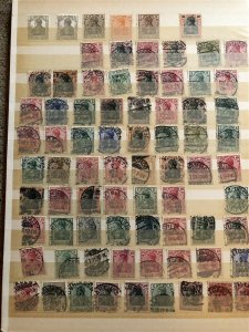 GERMANY; 1905-20s fine used Germania ACCUMULATION 100s Many fine POSTMARKS