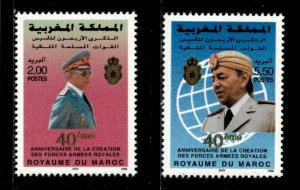 Morocco 1996 - Royal Armed Forces, 40 Years - Set of 2v - Scott 815-16 - MNH