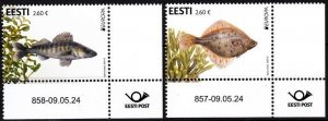 ESTONIA 2024-10 EUROPA: Underwater Flora & Fauna. Fish, Seaweed. FSC Margin, MNH