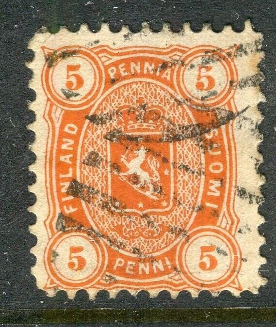 FINLAND; 1875-81 classic Helsingfors print issue fine used Shade of 5p.