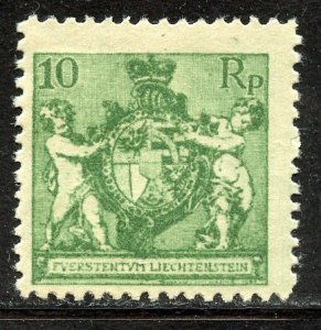 Liechtenstein #59a perf 12.5. Mint Hinge