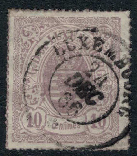 Luxembourg #19b  CV $4.00  Dec. 24, 1866 cancellation