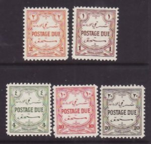 Jordan-Sc#J39-43- id9-unused og NH Postage Due set-KGVI-1943-44-#J42 has a light