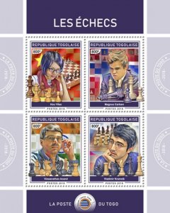 TOGO - 2018 - Chess #1 - Perf 4v Sheet - Mint Never Hinged