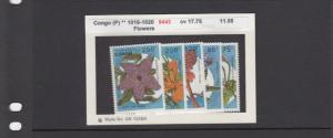 Congo 1016-20 Flowers MNH