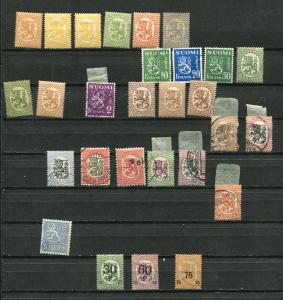 Finland Suomi Accumulation 1930-40 Numerical Used/Unused 7156