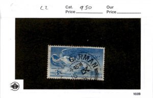 Ireland, Postage Stamp, #C2 Used, 1949 Airmail, Lough Derg (AM)