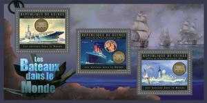 GUINEA 2012 SHEET BOATS SHIPS OF THE WORLD TITANIC DICAPRIO CINEMA ACTORS