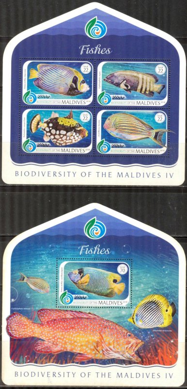 Maldive Islands 2018 Marine Life Fishes IV sheet MNH