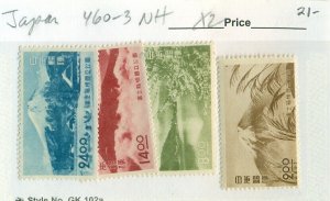 JAPAN #460-3, Mint Never Hinged, Scott $21.00