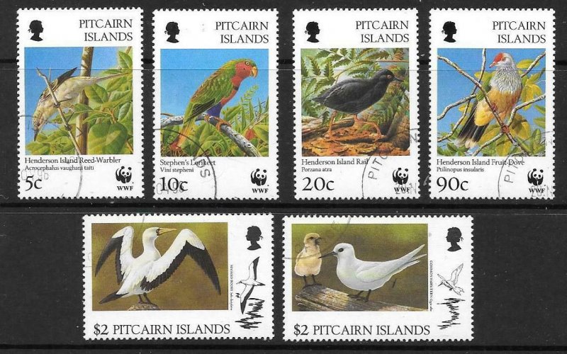 PITCAIRN ISLANDS SG504/9 1996 LOCAL BIRDS FINE USED