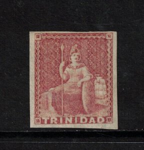 Trinidad #6 (SG #12) Very Fine Mint Unused (No Gum) Brown Red *With Certificate*