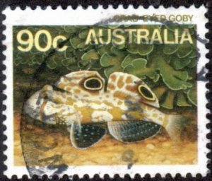 Australia 919 - Used - 90c Crab-eyed Goby (1985) (cv $1.00) (2)