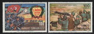 Turkey #1870-71 ~ Cplt Set of 2 ~ Battle of Inonu ~ Unused, LHM (1971)