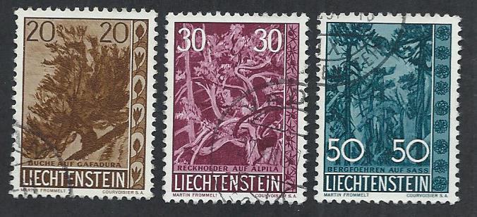 LIECHTENSTEIN SC# 353-5 VF/U 1960