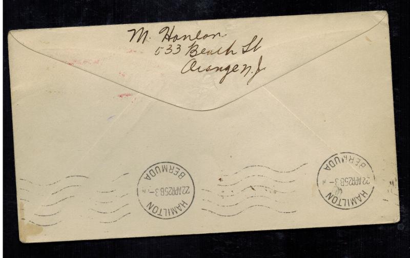 1925 USS Los Angeles New York City USA to Bermuda Zeppelin Airship Cover