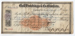 1872 Ball, Hutchings & co Galveston TX  RN-C1, british and German revenues y8383