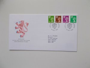 1996 Scotland 20p-63p Machins First Day Cover Edinburgh FDI Typed Address Cat £9 