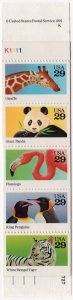 Scott #BK202 (2709a) Wild Animals BOOKLET Pane of 20 Stamps - MNH