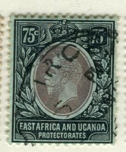 BRITISH EAST AFRICA; 1912 early GV issue fine used Shade of 75c. 