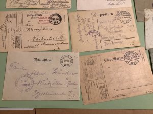 Germany WW1 & 2  military postal service 12 items  Ref A1010