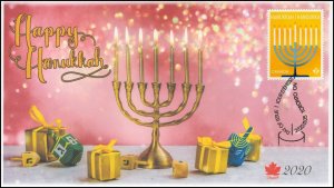 CA20-036, 2020, Hanukkah, Pictorial Postmark, FDC