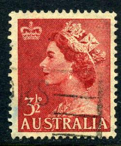 Australia - Scott #258 - 3½ p  - Queen Elizabeth II - Used