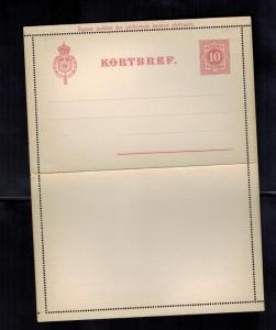 mint sweden postal stationery post card 10 Tio Ore