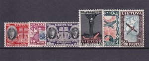 Lithuania 1934 MNH Aviation Transatlantic Flight Mi 385-390 Sc C79-84