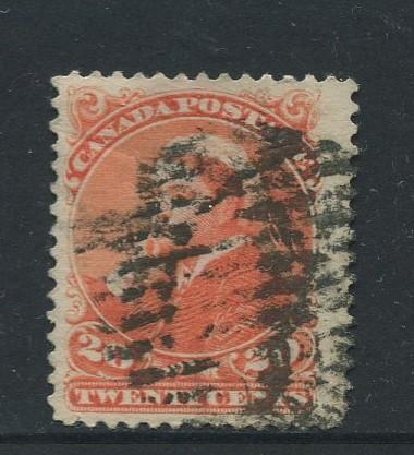 Canada -Scott 46 - Queen Victoria -1893 - Used - Single 20c Stamp