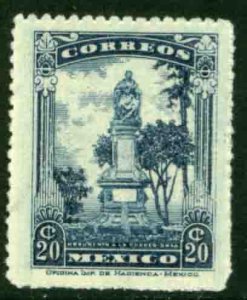 MEXICO 656 20¢ CORREGIDORA MONUMENT. MINT, NH, F-VF.