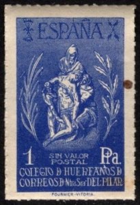 1942 Spain Civil War Charity 1 Peseta Orphan School of Our Lady of Pilar