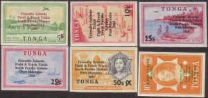 Tonga 1968 SG257-262 South Pacific Games Trials set MLH