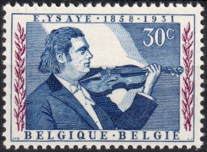 Belgium #526  MNH - Classical Music Violinist Ysaye (1958)