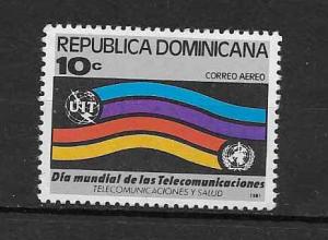 DOMINICAN REPUBLIC STAMP TELECOMUNICACIONES 1981 #GG13