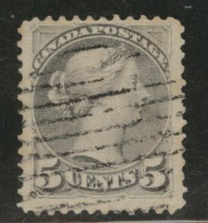 CANADA Scott 42 used 1888 5c small Queen CV$4.75