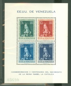 Venezuela #C333a  Souvenir Sheet