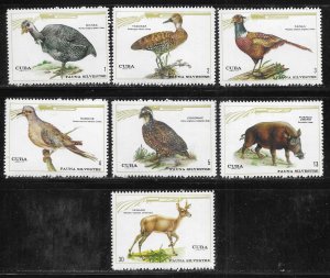 Cuba 1557-1563 Wildlife set MNH Scott c.v. $12