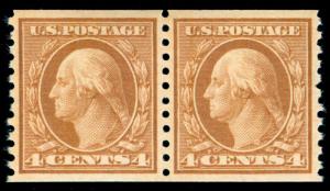 MOMEN: US STAMPS #495 PAIR MINT OG NH SUP