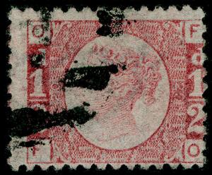 Sg48, ½d rose-red plate 20, good used. Cat £75. FO