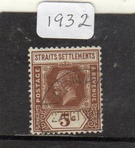 Straits Settlement Geo V  used