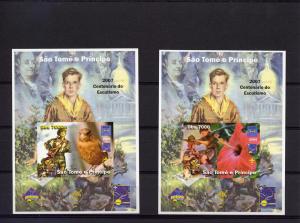 Sao Tome and Principe 2004 Scouts/Butterflies/Birds/Orchids/B.Franklin 9 SS MNH